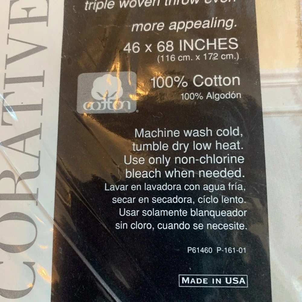 NEW JC Penney God‎ Bless Mothers Throw 46'' x 68'' Rocking USA Cotton Pastel
